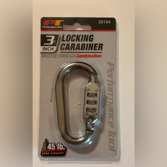 Performance tool Locking Carabiner 3 inch one red & one silver - Picture 5 of 5